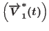 $\left({\overrightarrow{V}}^*_1(t)\right)$