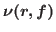 $\nu(r,f)$