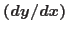 $\left( dy/dx\right) $