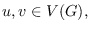 $u, v \in V(G),$