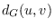 $d_{G}(u,v)$