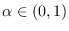 $\alpha \in (0,1)$