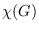 $\chi(G)$