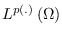 $L^{p\left( .\right) }\left(\Omega \right)$