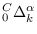 $^C_{0}\Delta_{k}^{\alpha}$